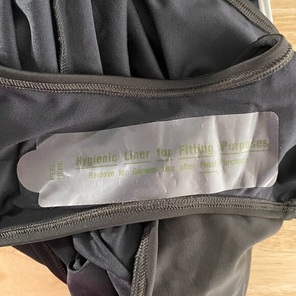 Old Navy One Piece Swimsuit 3X Black White Trim 1/2 Zip Solid  NWT SW-1887 - Picture 8 of 10